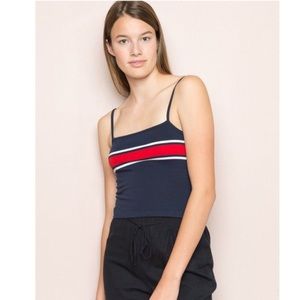 Cotton On | Blue Tank w/ Red & White Stripe